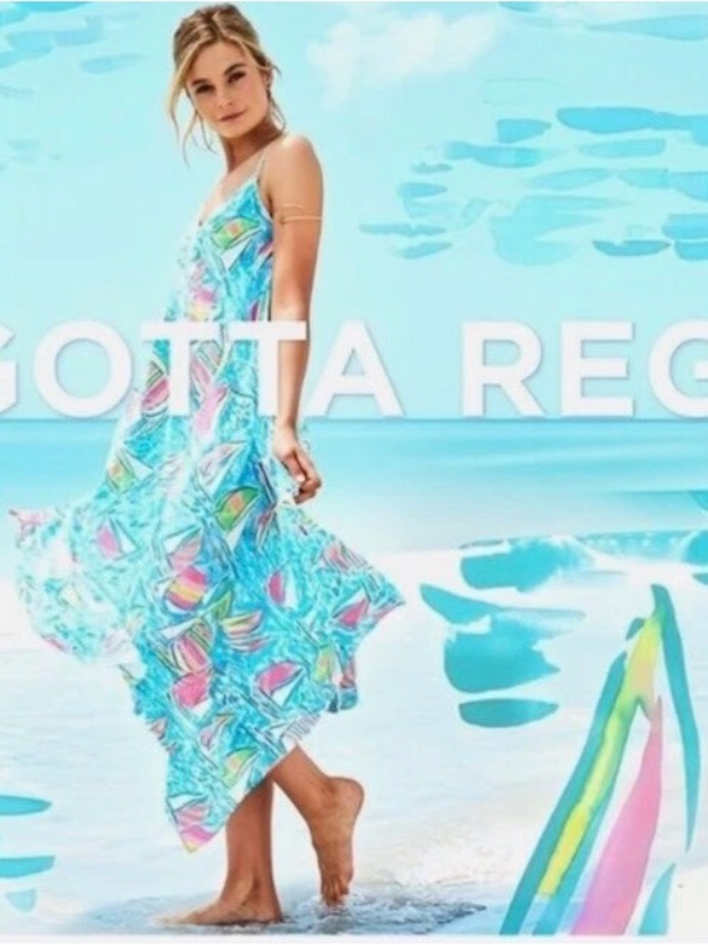 Lilly Pulitzer ‘U Gotta Regatta’ Pop Up Rylan Silk Maxi Dress Size small - Picture 5 of 7